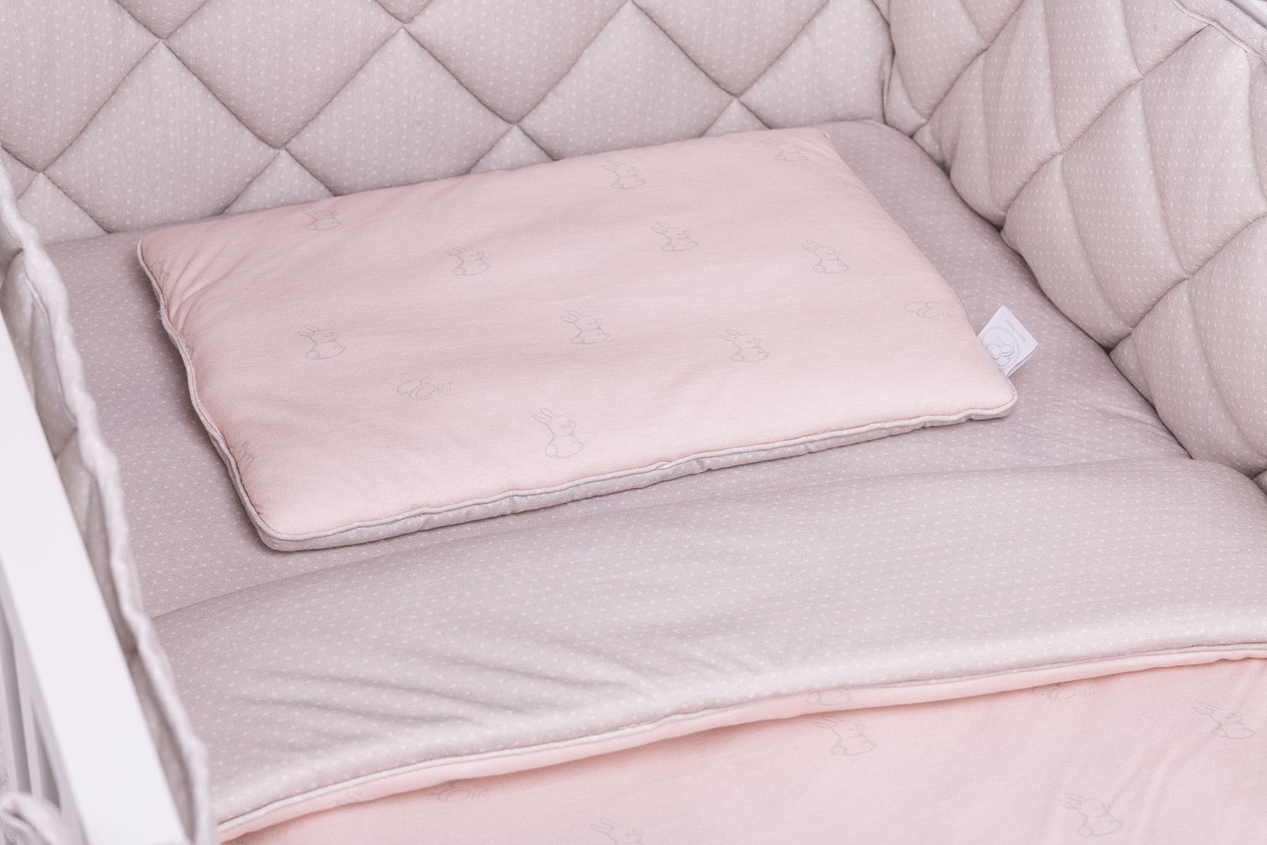 Pościel Dziecięca 100x135 Szare Króliczki | 1+