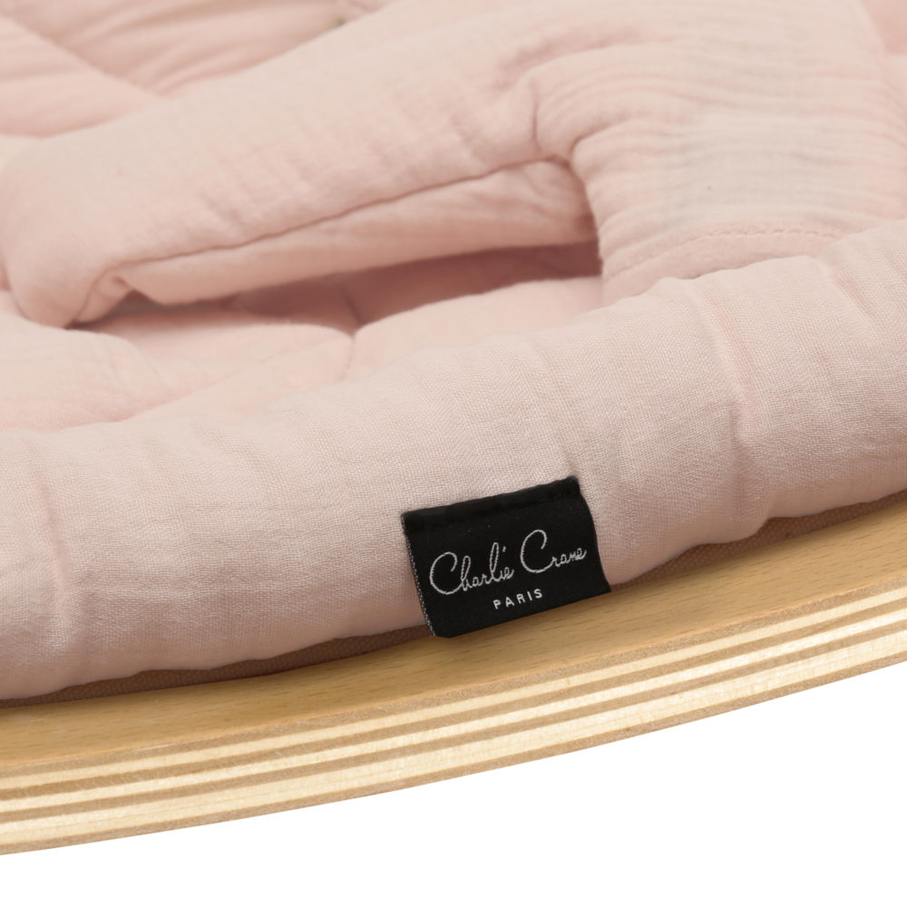 Charlie Crane Leżaczek Levo Buk Organic Nude Pink 0+