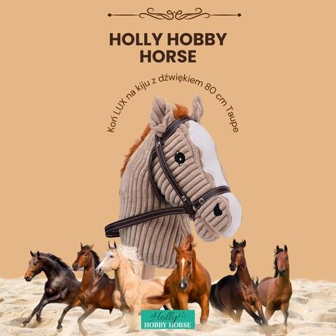 Holly Hobby Horse koń LUX na kiju dźwięk 80cmTaupe