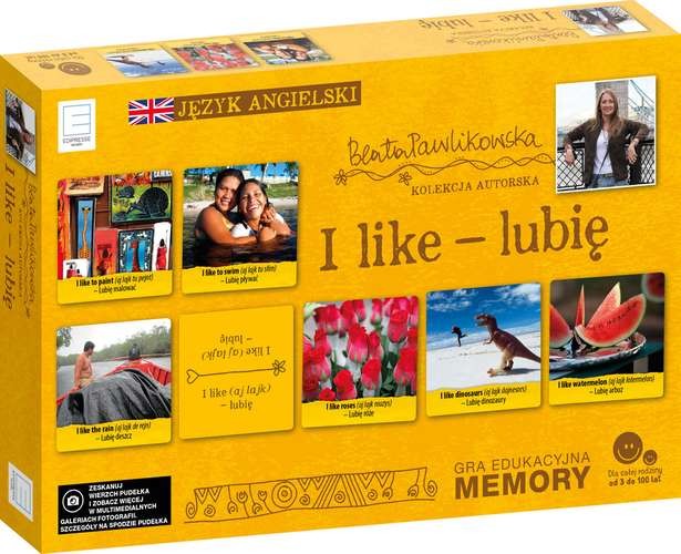 Gra Memory Językowe "I like" Beata Pawlikowska 3+