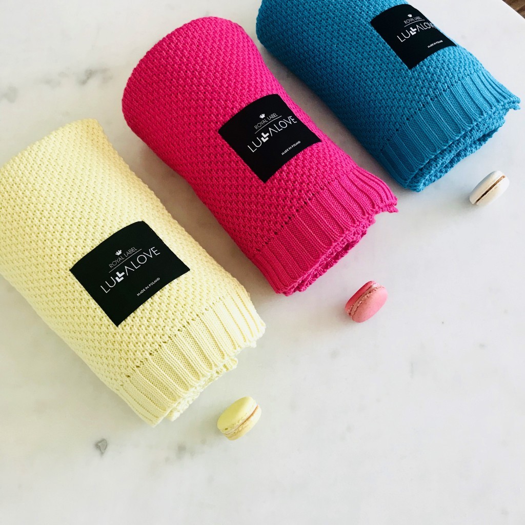 Lullalove Kocyk Bambusowy Turkusowy 80x100cm