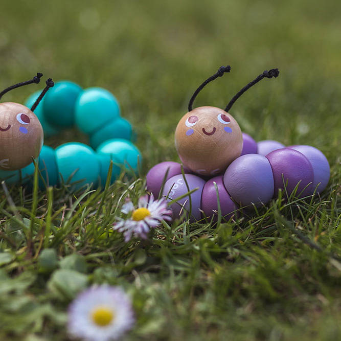 Janod Gąsienica Układanka Drewniana 2+ Elastyczna