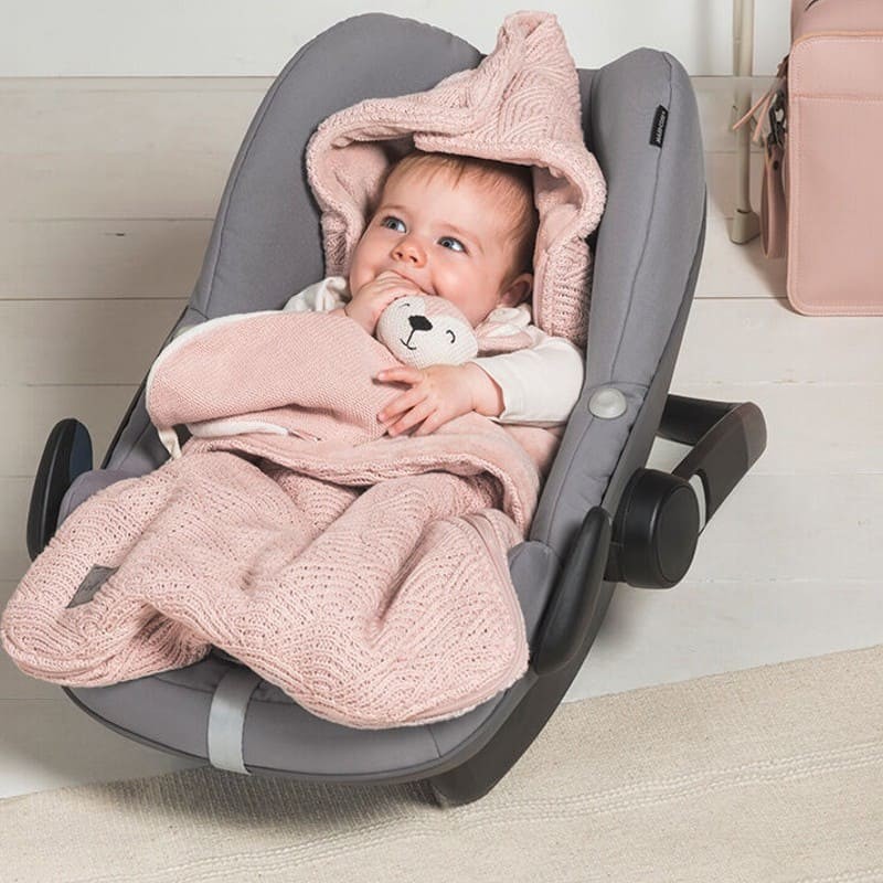 Jollein Śpiworek River Knit do Wózka/Fotelik 0+ Pale Pink