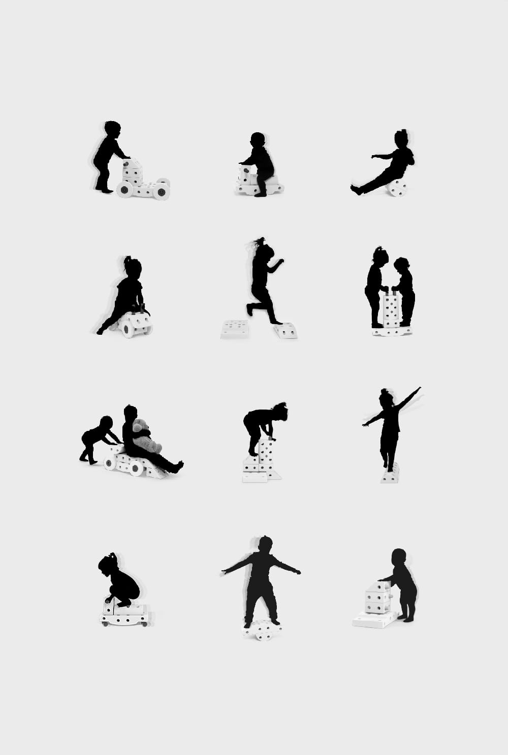 MODU Dreamer Kit 12w1 Jeździk i Klocki Czerwone 1+