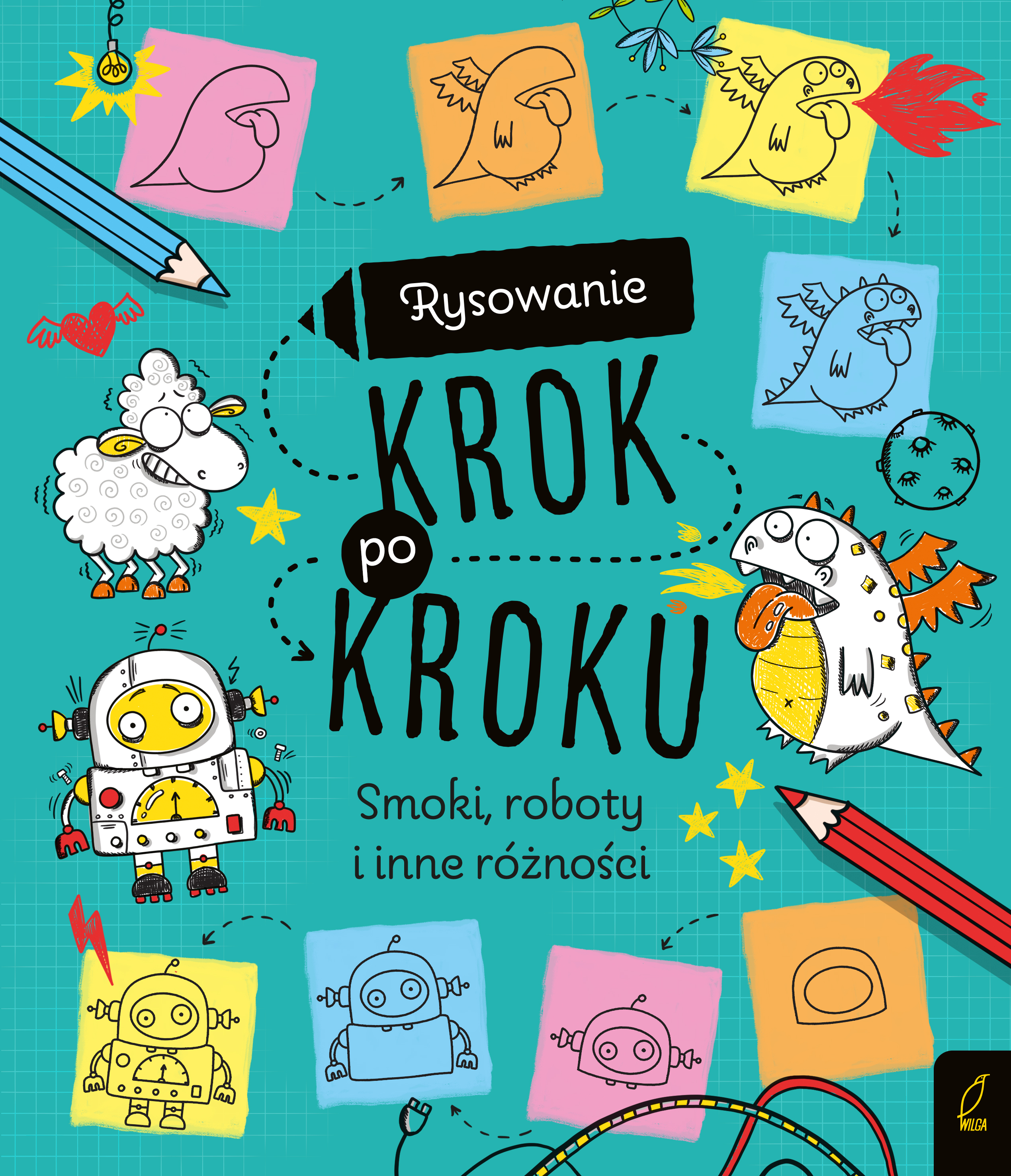 Rysowanie krok po kroku: Smoki, Roboty 6+ | Fabryka Wafelków