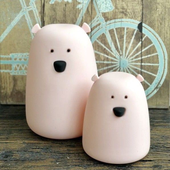 Rabbit&Friends Lampka Miś duży różowa | 0+