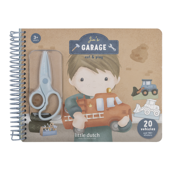 Little Dutch – Kreatywny zeszyt z nożyczkami Jim & Friends – zestaw artystyczny dla dzieci 3+
