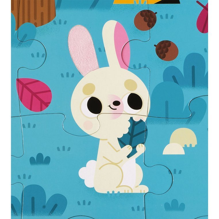 Janod Puzzle Sensoryczne Leśne Zwierzęta 20el 2+