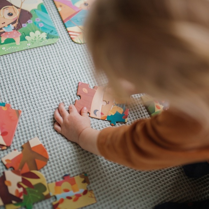 Janod Puzzle Pory Roku 4 Układanki 6-16 el. 3+