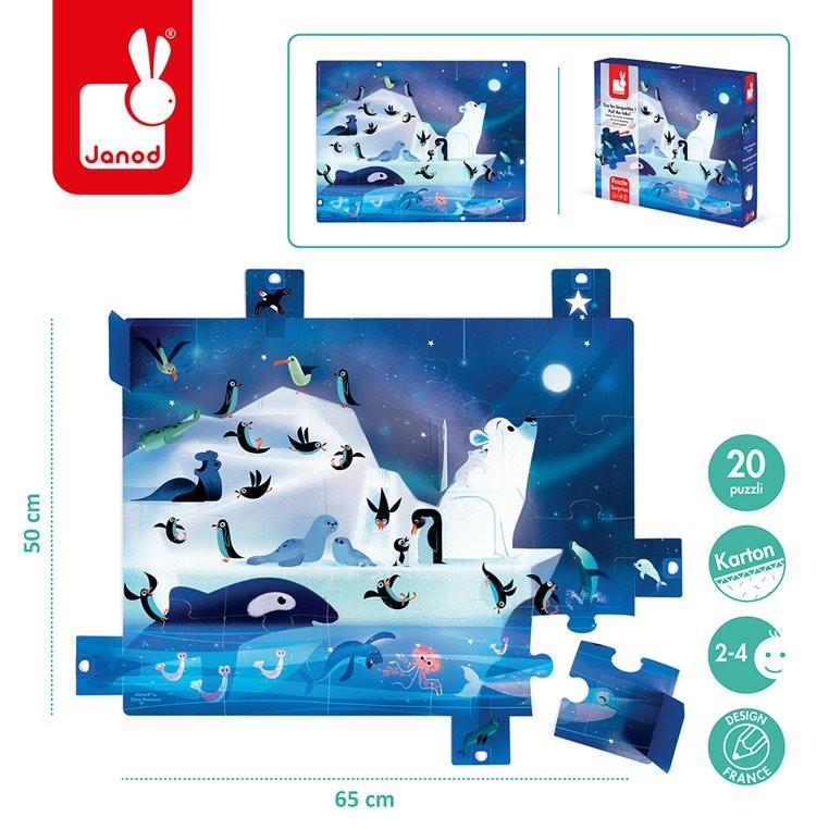 Janod Puzzle z niespodzianką Pod gwiazdami 20el 2+
