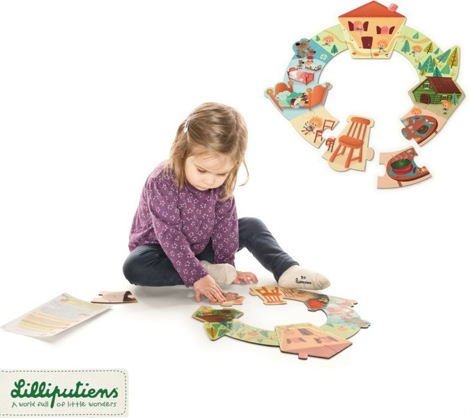 Lilliputiens Puzzle Opowiadanie Złotowłosa 3+