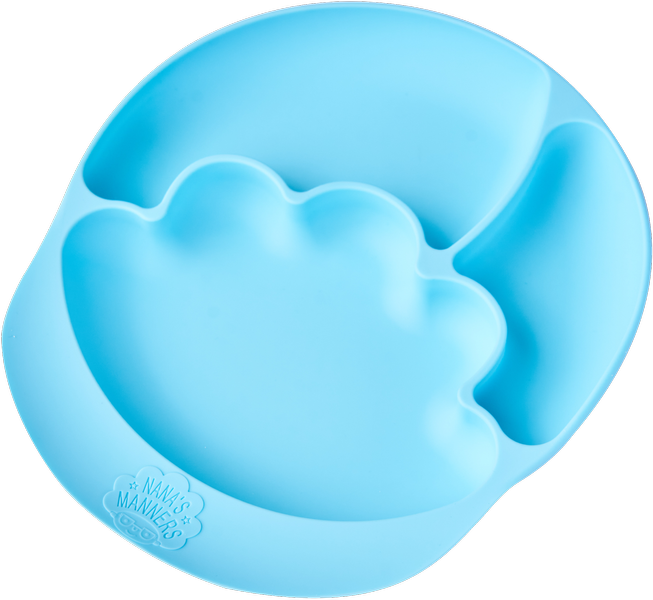 Nana's Manners, Talerz silikonowy z przyssawką - Blue