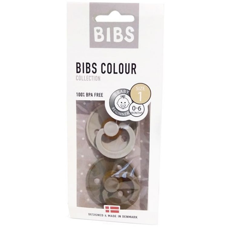 Bibs Smoczek Uspokajający 2szt. Sand/Dark Oak kauczuk