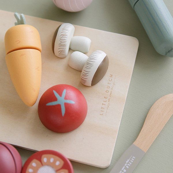 Little Dutch Deska do krojenia z warzywami 2+ | Edukacyjna