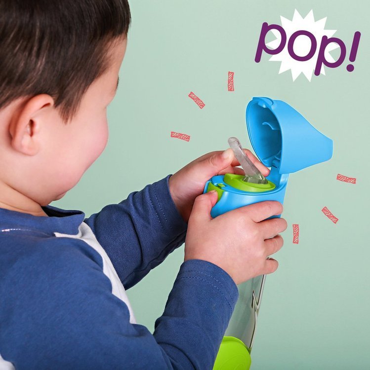 B.box Butelka Tritanowa ze Słomką 450ml Blue Slate 9m+