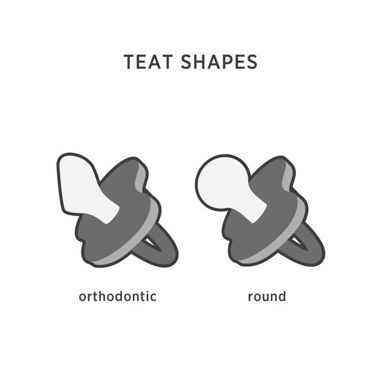 Hevea Okrągły smoczek kauczukowy Mellow Mint 0-3 msc