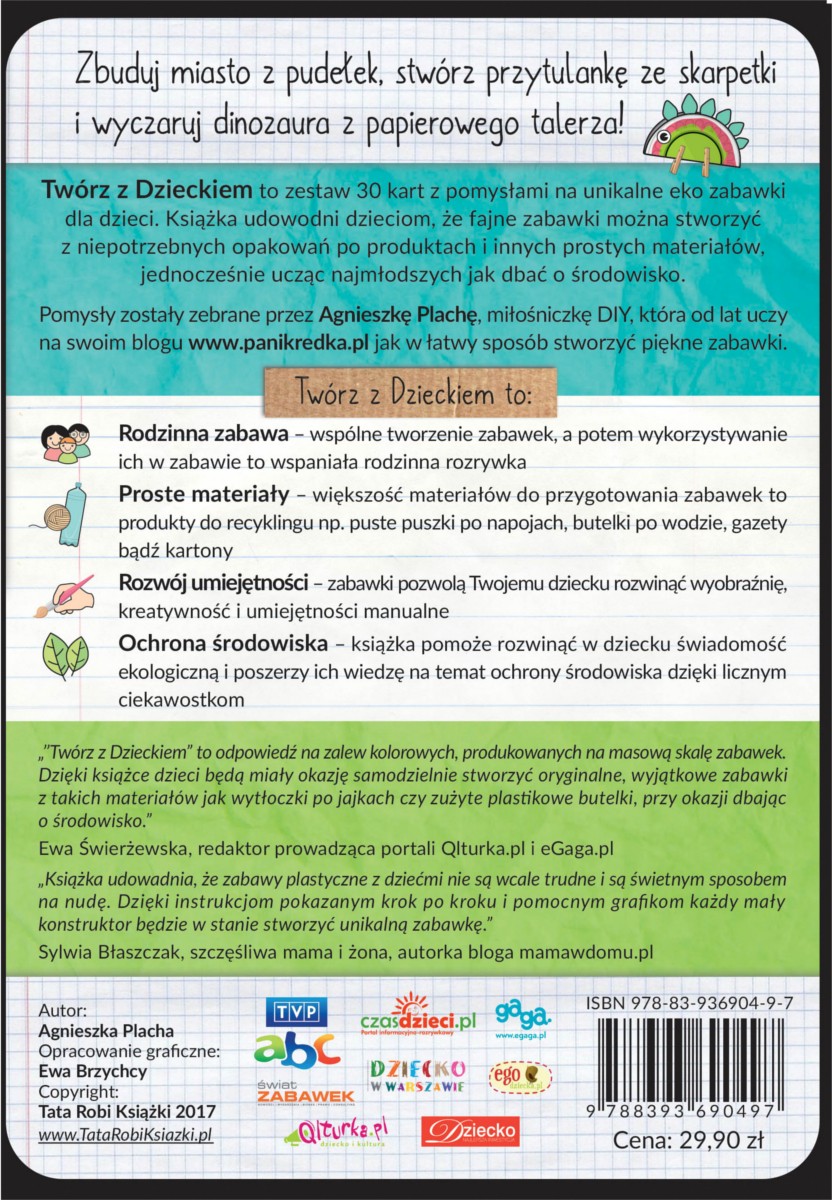 Książka Twórz z dzieckiem. 30 eko pomysłów | Agnieszka Placha