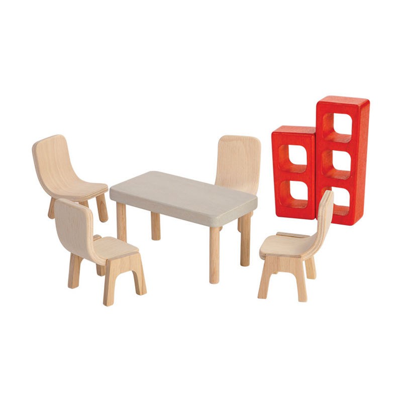 Plan Toys Jadalnia dla lalek 7 elementów 3+