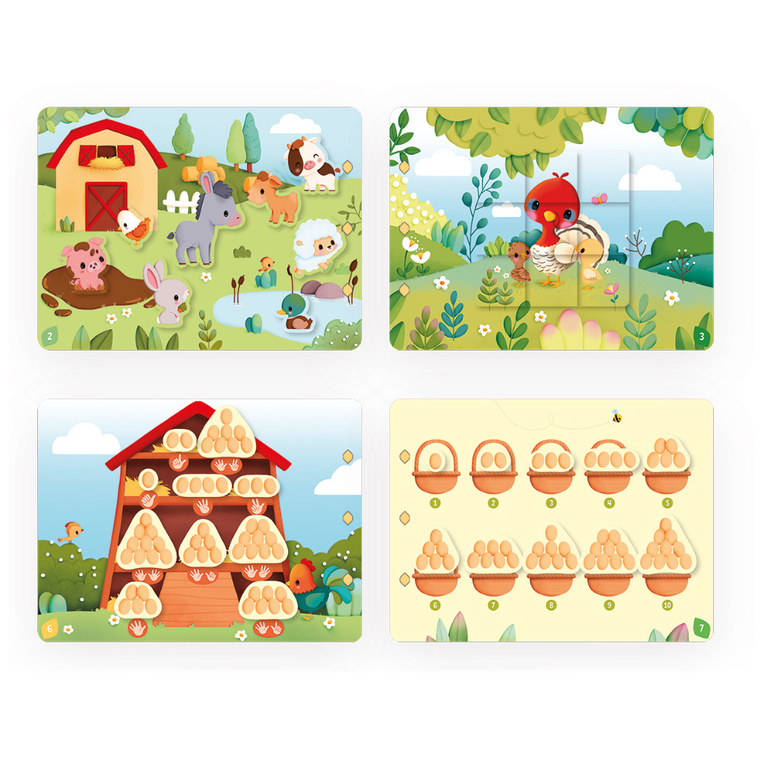 Janod Busy Book Farma Książeczka Edukacyjna Sensoryczna 3+