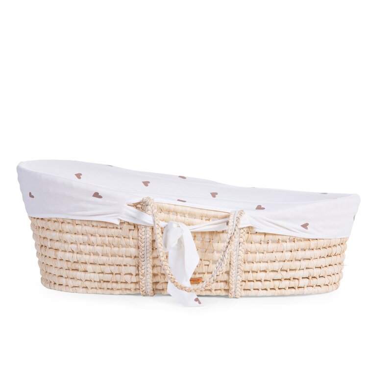 Childhome Pokrowiec do kosza Jersey Hearts 85x45cm