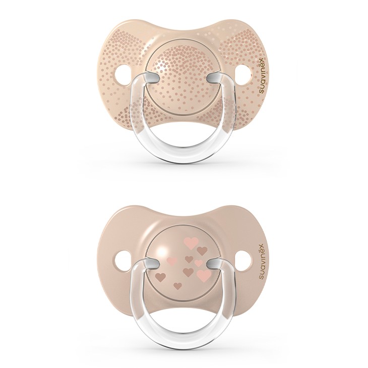Suavinex Smoczek fizjologiczny SX PRO 6-18M - beżowe serce