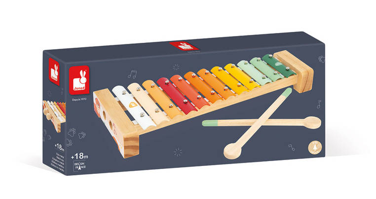 Janod Cymbałki Sunshine Metalowe 12 Tonów 18m+