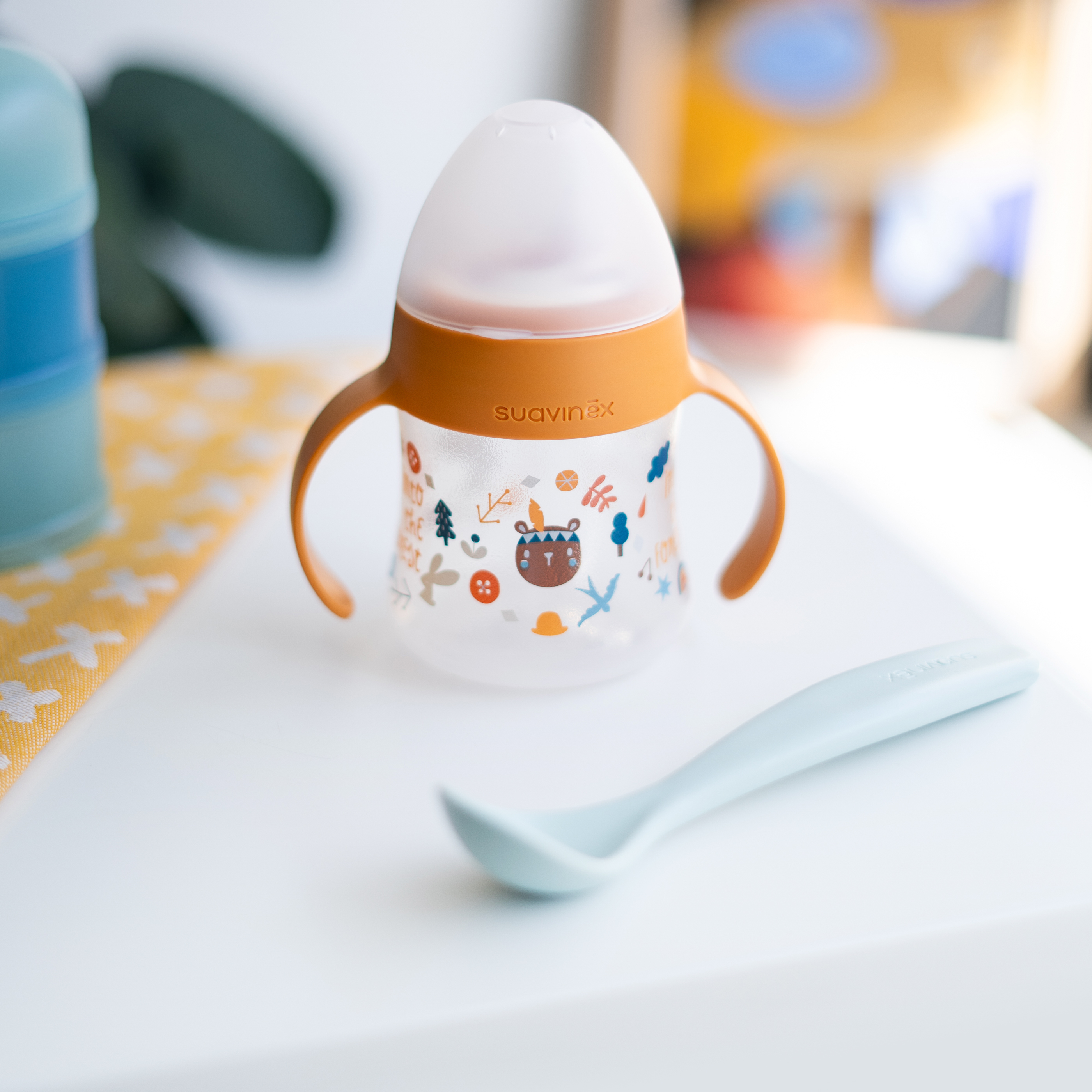 Suavinex Kubek Niekapek Forest Żółty 150ml 4m+