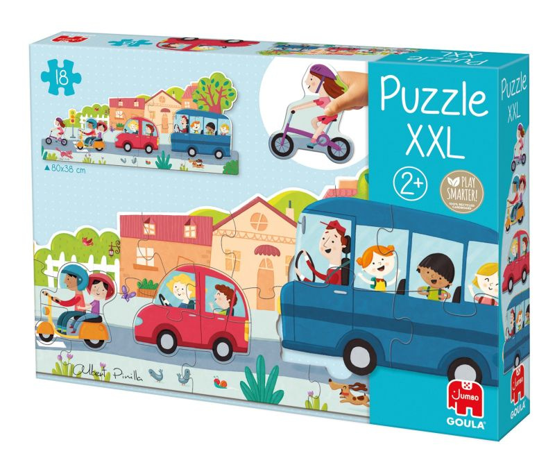 Puzzle dla dzieci XXL Pojazdy Goula