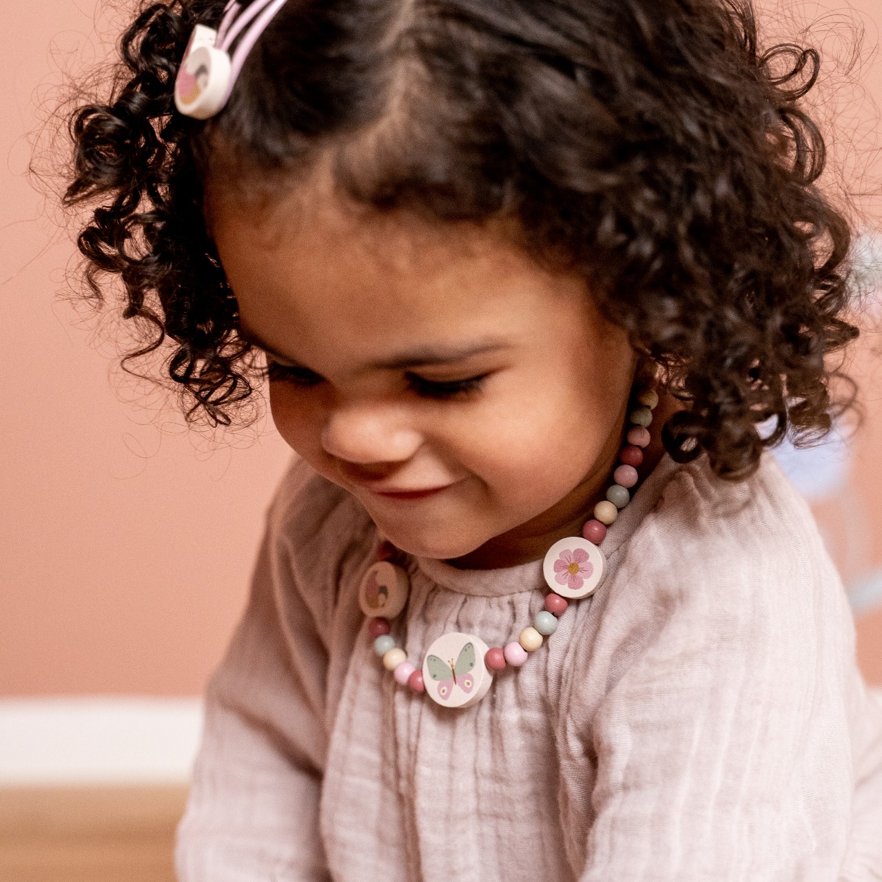 Little Dutch Biżuteria Drewniana Flowers & Butterflies 3+