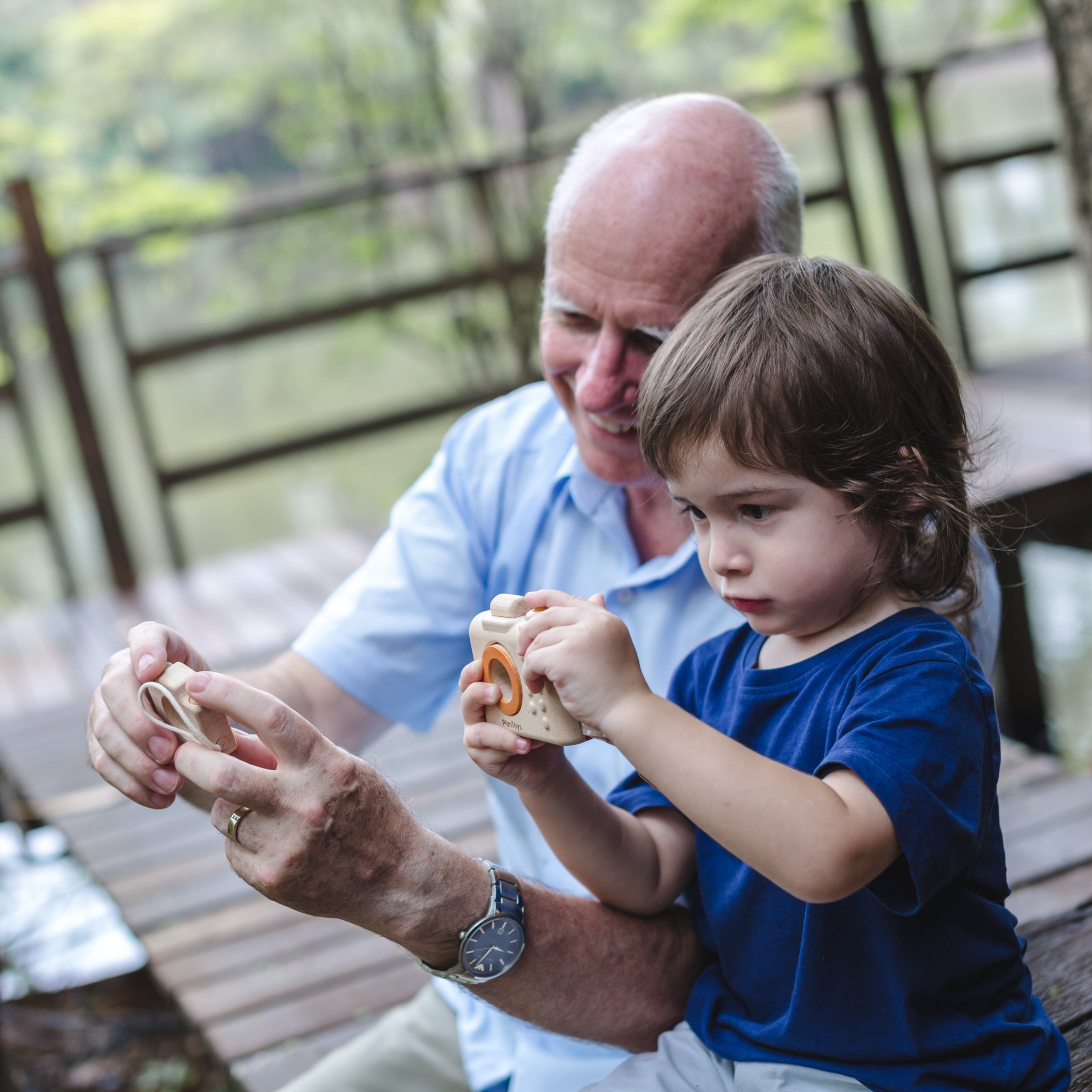 Plan Toys, Mój Mini Aparat drewniany z kalejdoskopem