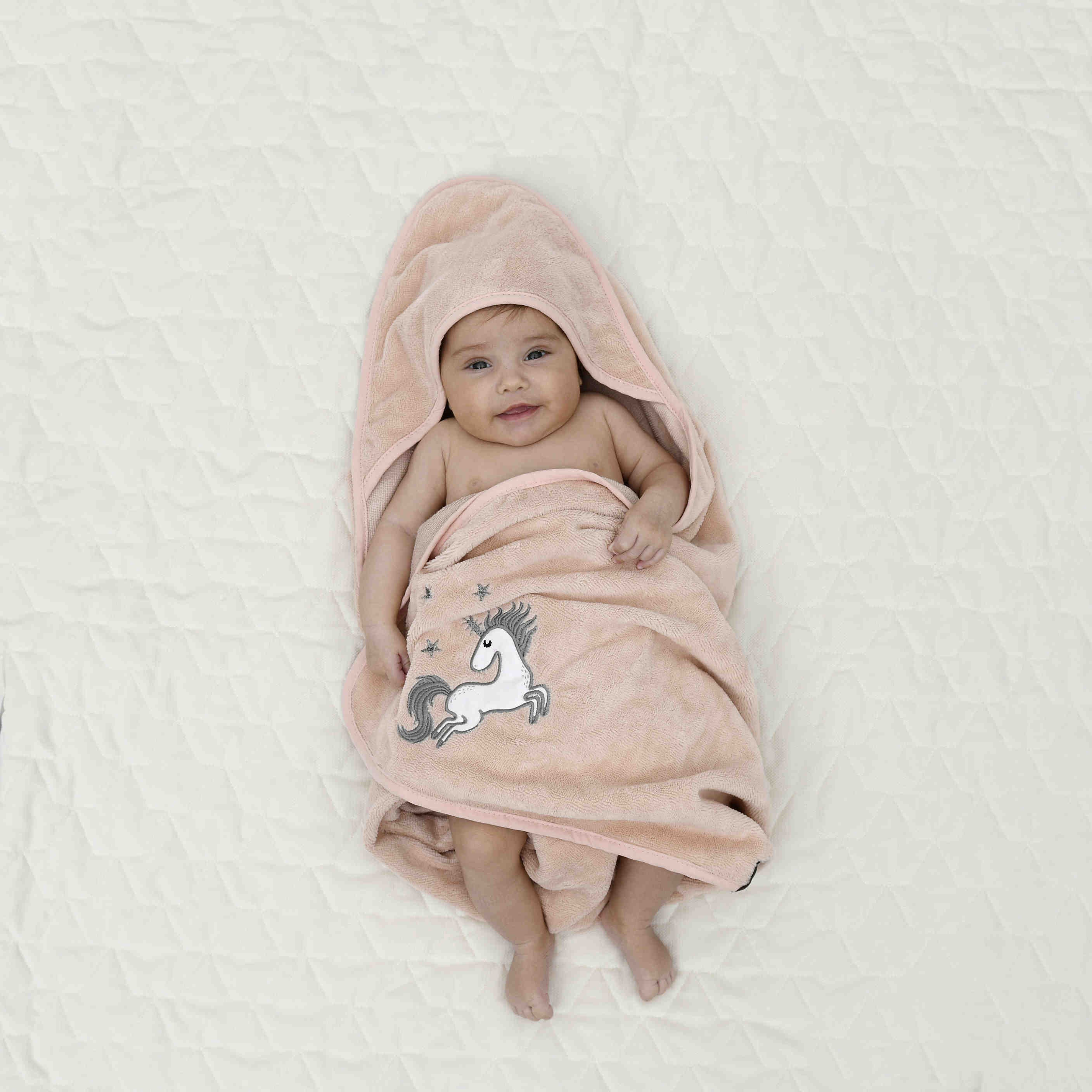 La Millou Ręcznik Bamboo Soft Newborn Grey Yoga Candy Sloth Blue 85x85cm