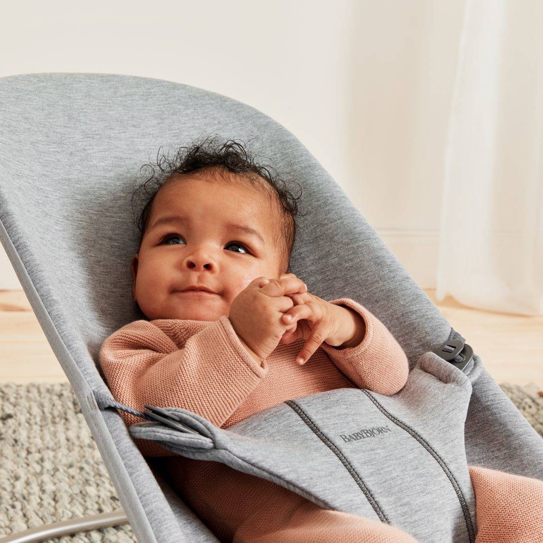 BabyBjorn Leżaczek Bliss 3D Jersey Jasny Szary + Pokrowiec