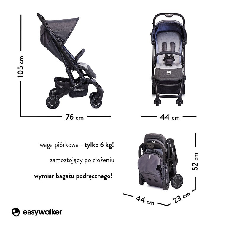 Easywalker Buggy XS Wózek Spacerowy Berlin Breakfast 0+ | Zestaw z folią