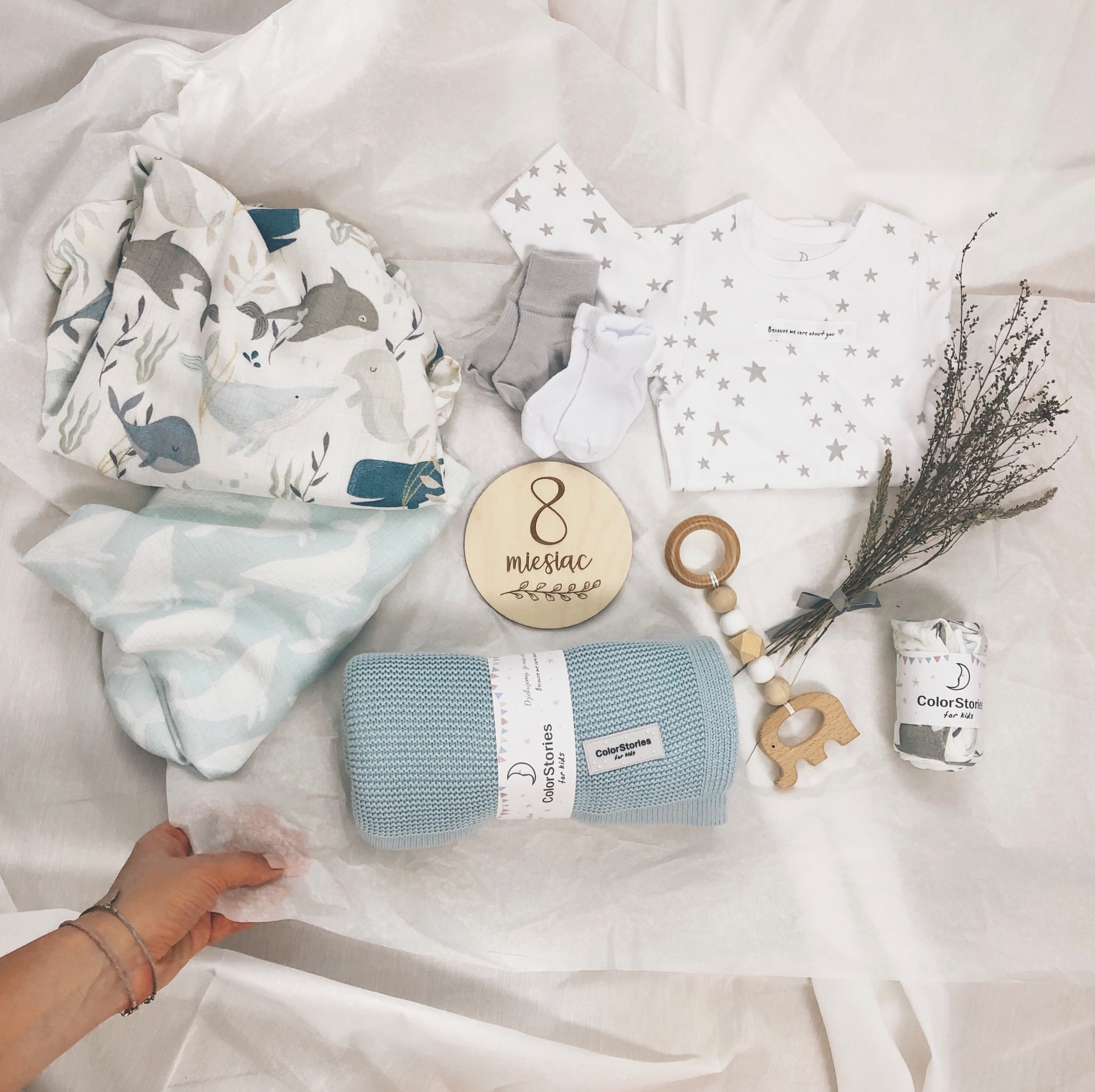 ColorStories Otulacz bambusowy Ocean 100x120cm 0+