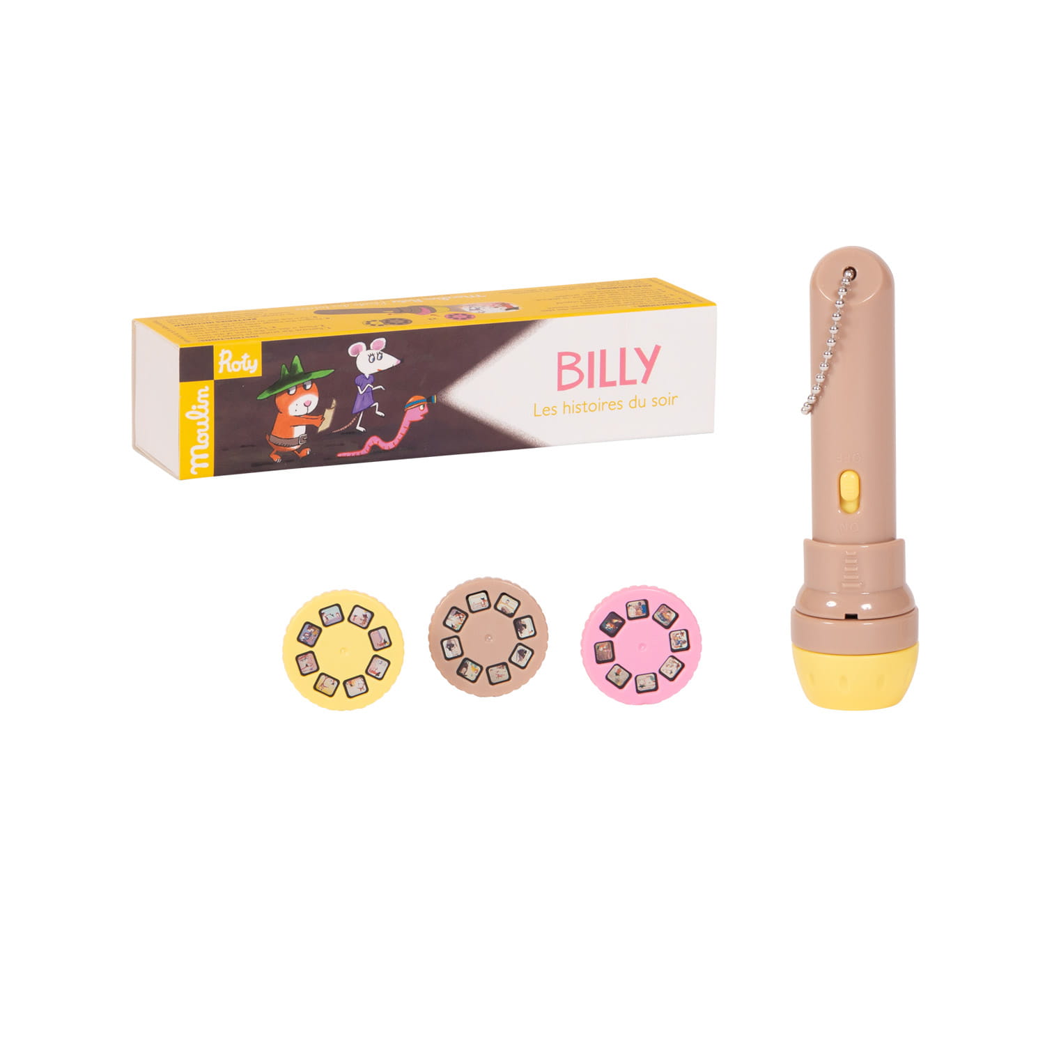 Moulin Roty Latarka-Projektor Przygody Billy'ego 3+