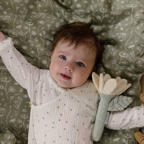 Little Dutch Przytulaczek do smoczka Wild Flowers Oliwka