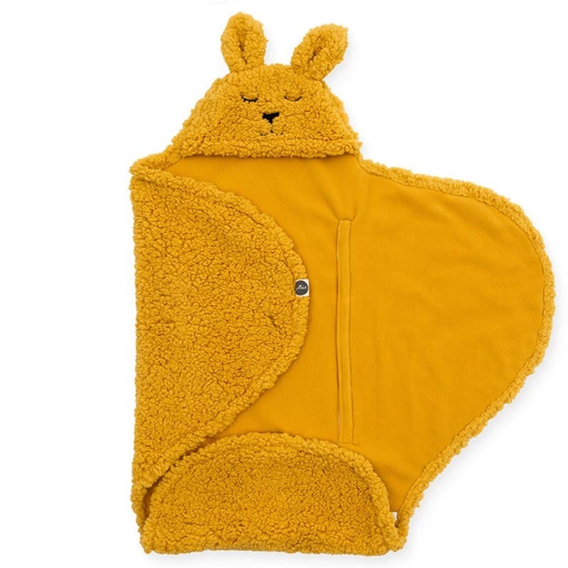 Jollein, Śpiworek otulacz do fotelika i wózka Bunny MUSTARD