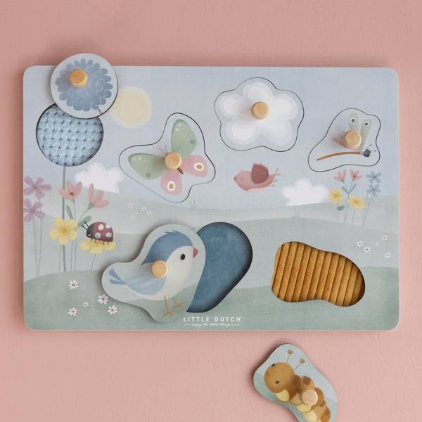 Little dutch, Puzzle sensoryczne Flowers & Butterflies