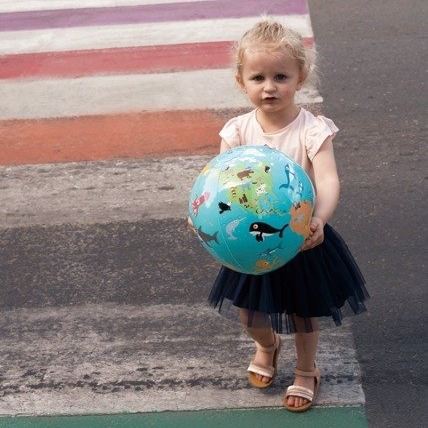 Scratch Piłka dmuchana Mapa Świata 40 cm 18m+