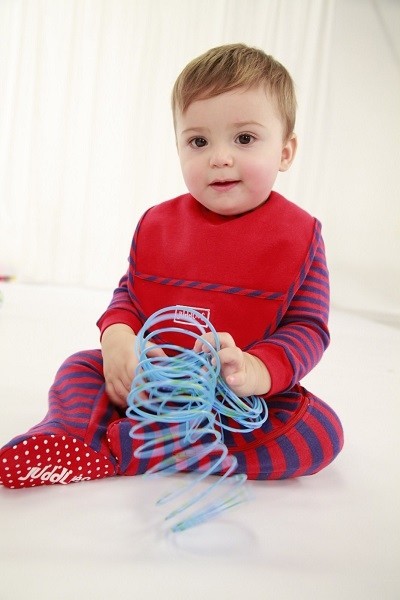 Śliniak z kieszonką Everyday Grey - Bawełniany 0+