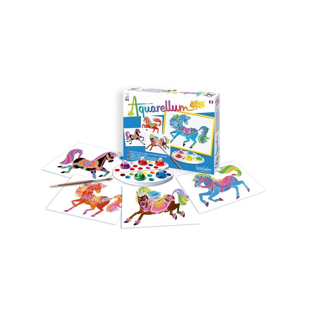 SentoSphere Aquarellum Junior Konie 4 Obrazy 6+