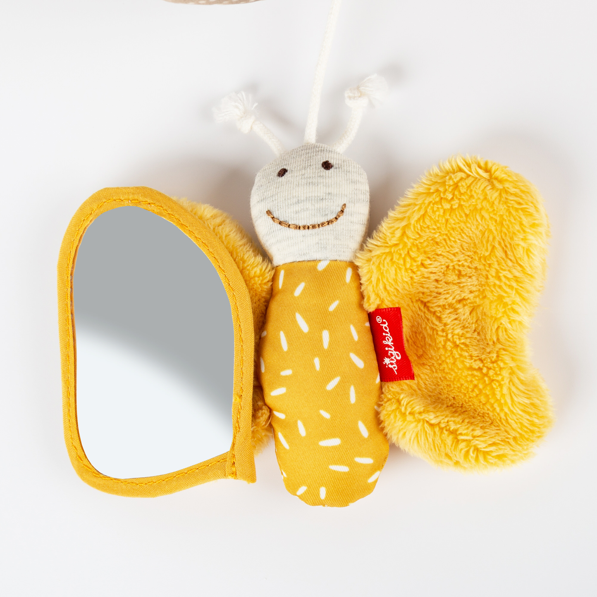 Zabawka rozwojowa Spirala Motyle – grzechotka, lusterko i gryzak 45 cm – sigikid