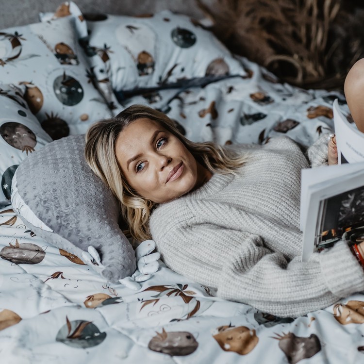 La Millou Kura Babci Dany KHAKI BOHO COCO Poduszka do karmienia