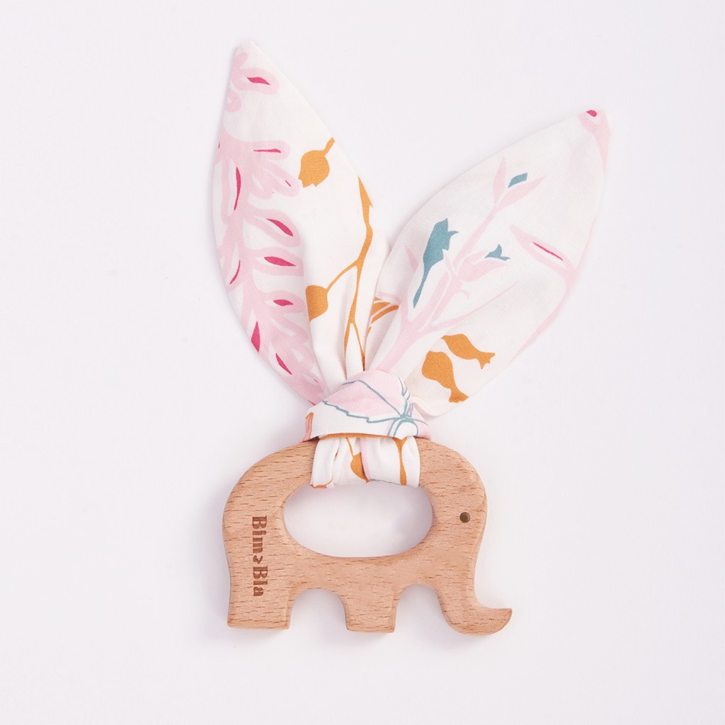 Bimbla Gryzak Słonik Little Friends Daisy Drewniany 3m+