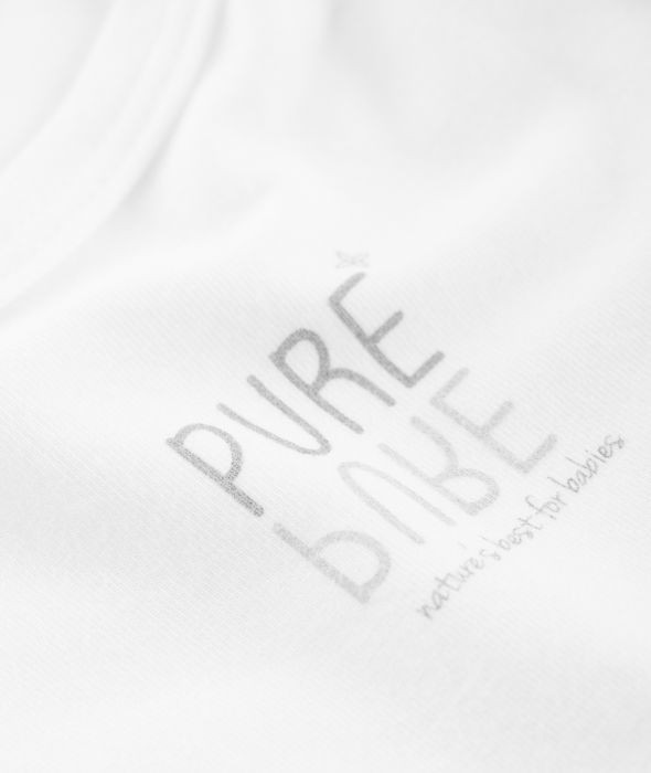 Bamboom, Body Niemowlęce z Krótkim Rękawem Bambus Organiczny Białe 18-24m