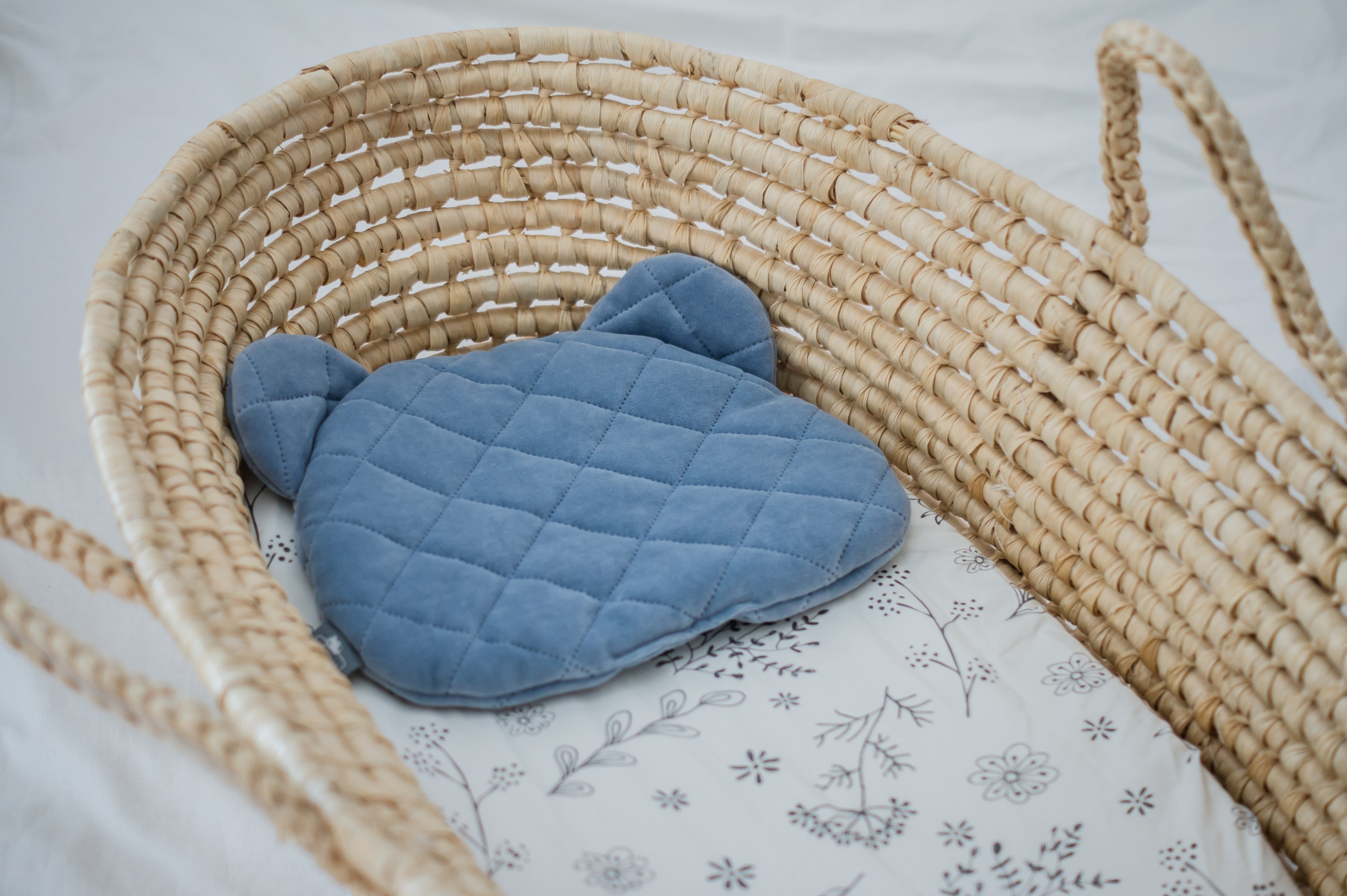 Sleepee Poduszka Miś Welur Royal Baby Denim 30×27