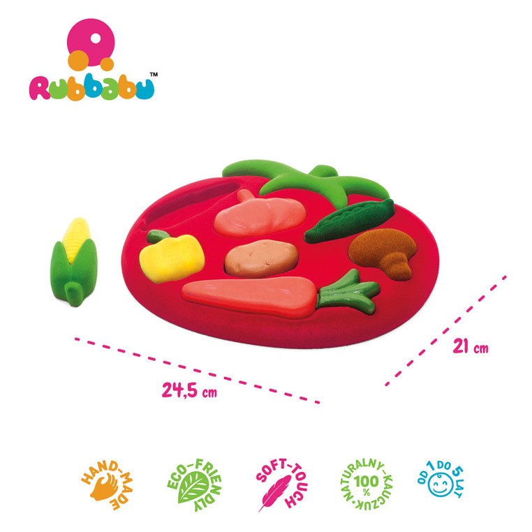 Rubbabu Sorter Puzzle 3D Warzywa Sensoryczny 1+