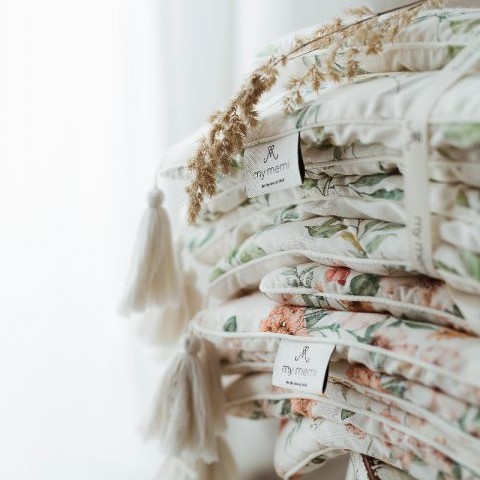 My Memi, Bambusowa poduszka 25x30 - botanic