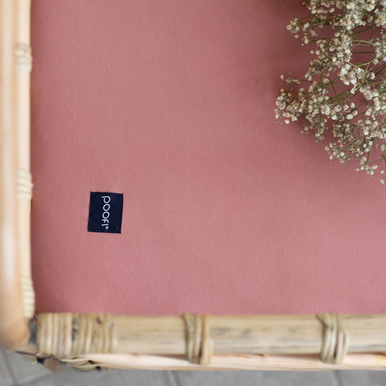 Poofi Prześcieradło Organic&Color 70x140 herbaciana róża