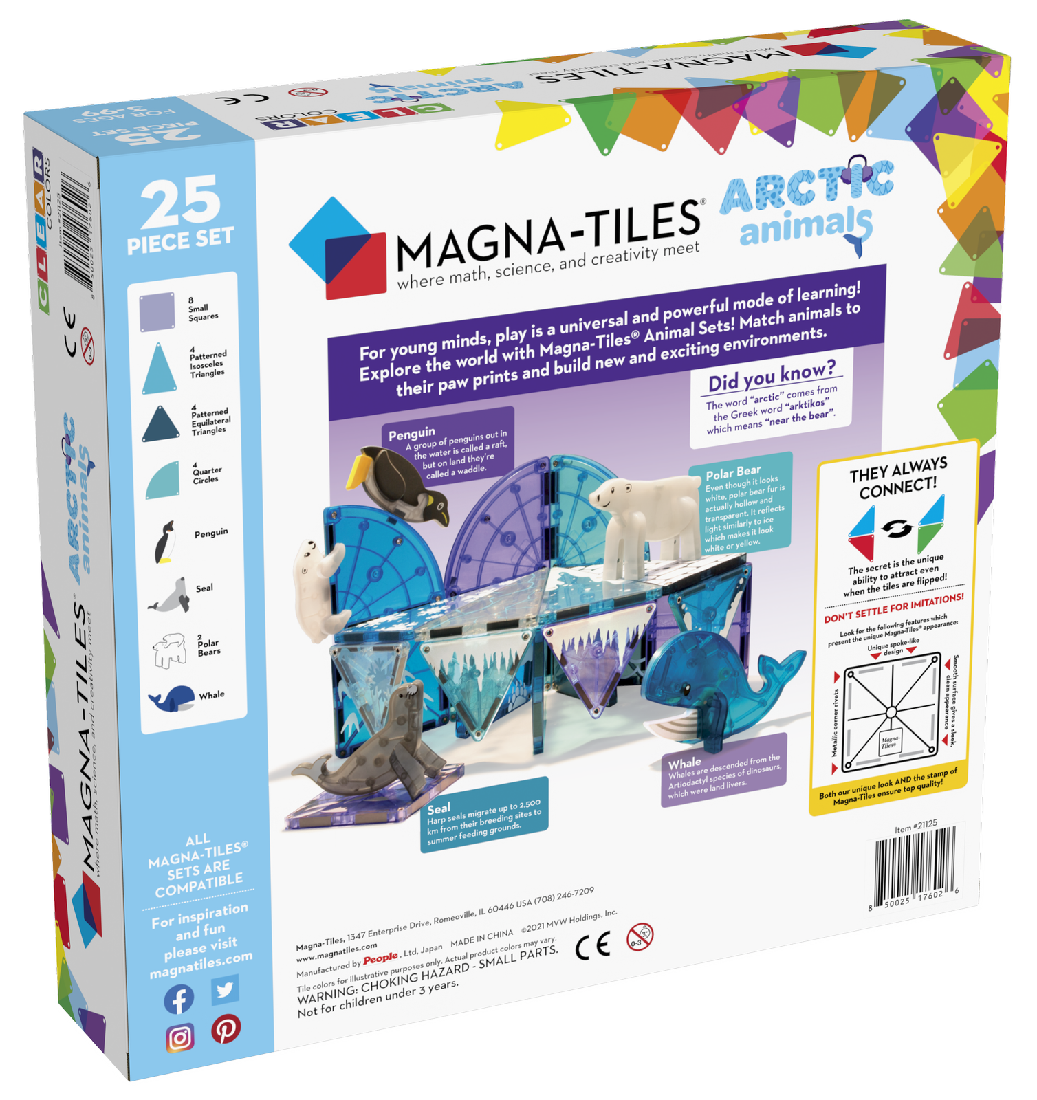 Magna-Tiles Klocki Magnetyczne Arctic Animals 25el 3+